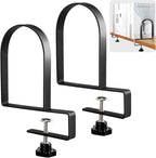 AJART Adjustable Book Ends for Shelves: Black Heavy Duty Bookends - Metal Clamp Book Organizer Storage Holders - color: Black
