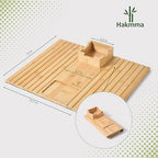 Couch Arm Tray Table with Cup Holder, No More Spills or Clutter, Bamboo Sofa Arm Tray for Drinks Snacks and Phone, Non Slip Foldable Couch Organizer