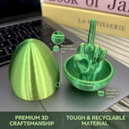 3D Printing Friendly Gesture Egg Tabletop Ornament, Suitable for bedrooms and Living Rooms - color: Green