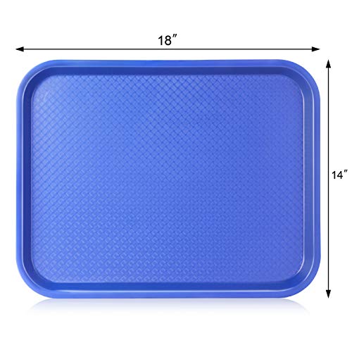 New Star Foodservice Fast Food Tray, Set of 12 (Blue, 14 by 18-Inch) - color: Blue, size: 14 by 18-Inch