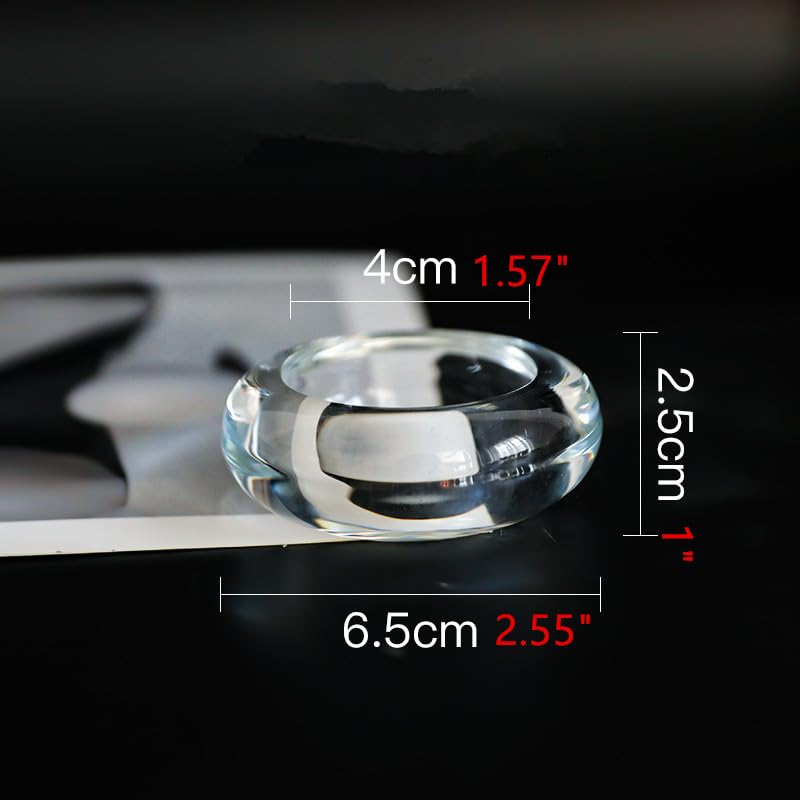 2 Pcsc Tealight Candle Holder - Chunky Glass Votive Candle Holder for Wedding Party & Home Decor (Round)