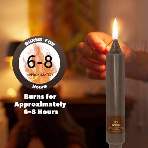 NJAO HOO Brown Short Taper Candle 7 Inch Candlesticks Unscented Dripless Gradient Colored Tapered Candle Set for Home Decor Wedding Party Dinner Candles, 4 Pack - color: Brown Gradient, size: 7 In