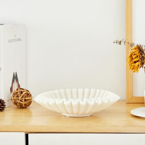 Marble Decorative Bowl, Modern Handicraft Bowls for Home Decor,Jewelry Tray, Decorative Fruit Bowl for Kitchen Counter, Stylish Key Bowl,Christmas Ornament Tray.