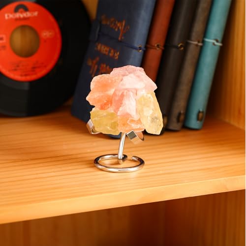 Shimeyao 4 Pcs Metal Crystal Heart Stone Stand Crystal Ball Holder Rock Display Stand Mineral Specimen Display Easel Holder for Gemstones Fossils Agate Slabs Plates (Silver,2 x 2.36 x 2.56 Inch) - color: Silver, size: 2 x 2.36 x 2.56 Inch