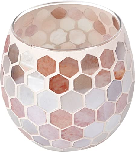Votive Candle Holder Tea Lights - Glass Candle Holders, Mosaic Tealight Candle Holder, Candle Jar Cup for Wedding Centerpiece Party Table Decorations, Valentines Day Decor - color: A - Y - Nordic Hexagons