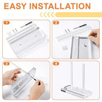 CHEPULA Heavy Acrylic Display Stand, Tabletop Art Display Clear Easel Stand for Books, Plates, Pictures, Frames