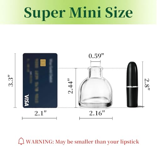 Hewory Mini Bud Vases for Centerpieces: 28pcs Small Glass Vase Bulk - Clear Tiny Vases for Wedding Baby Shower Birthday Party Events Table Decor
