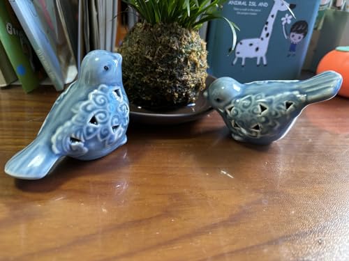 Small Animal Statues, Ceramic Bird Statues, Home Office Decor, Small Decor for Cabinet Shelves Entryway Bookcase TV Stand, Micro Landscape Accessories (Birds) - color: Birds