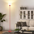 RISLG Standing Lamp, Floor Lamp, Dimmable Floor Lamps for Living Room Bedroom Study Office Kid’s Room (Red) - color: Red