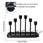 6arms Candle Holder for Taper Candle,Black Metal Holders, for Bathroom, Dining Table, Home Decor, Candle Stand… - size: taper's 6arms