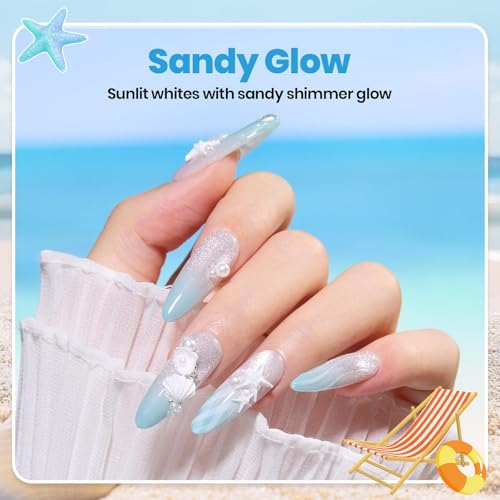 Beetles 3D Gel Nail Art with 3D Mold-2 Pcs Sandy Glow Clear and White Solid Builder Gels for Nails Non-Sticky Sculpting with Dual-Ended Sculpture Pen, Beginner Friendly DIY at Home,UV LED Lamp Needed - color: B4-Clear & White Solid Builder Gel