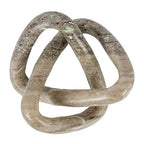 Creative Co-Op Modern Decorative Marble Link Knot, Beige - color: Beige