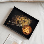 Serving Tray with Handles, 15.7 * 11.8 inches, Plastic Ottoman Tray with Exquisite Paintings, Trays for Coffee Table - color: Leopard