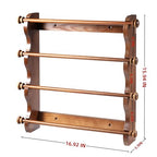 4 Tier Wooden Bracelet Holder Wall-Mounted, Bangle Watch Necklace Display Storage Antique Bracelet Display Jewelry Holder Display Organizer, Brown 4 Tier Wooden Bracelet Holder - style: 4 Tier Wall Monuted