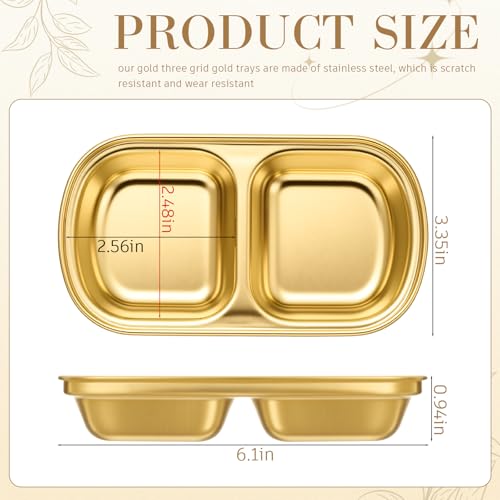Teenyyou 4 Pcs DIY Esthetician Bowls Face Mask Tray Esthetician Supplies Stainless Steel Compartment Serving Tray Women Skincare Products for Spa Salon Aesthetician Beauty, Nail Art(Gold,Small) - color: Gold, size: Small