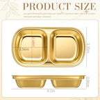 Teenyyou 4 Pcs DIY Esthetician Bowls Face Mask Tray Esthetician Supplies Stainless Steel Compartment Serving Tray Women Skincare Products for Spa Salon Aesthetician Beauty, Nail Art(Gold,Small) - color: Gold, size: Small