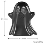 Artistone 1.7" Crystal Ghost Statue Carved Gemstone Halloween Ghost Sculpture Figurine Ornament Healing Stone for Home Office Mantel Decor (Black Obsidian)