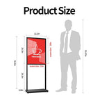 Sign Holder Floor Stand, Heavy Duty Pedestal 22×28 in Slide-In Double Sided Poster Banner Stand for Board Display (Black)
