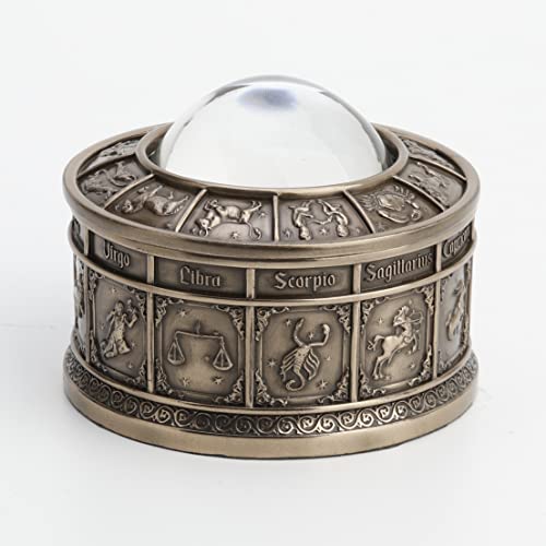Veronese Design 2 3/4" Tall Eye of Providence Free Mason Trinket Box Cold Cast Resin Antique Bronze Finish Sculpture Gift