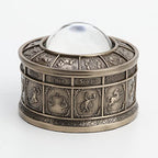 Veronese Design 2 3/4" Tall Eye of Providence Free Mason Trinket Box Cold Cast Resin Antique Bronze Finish Sculpture Gift