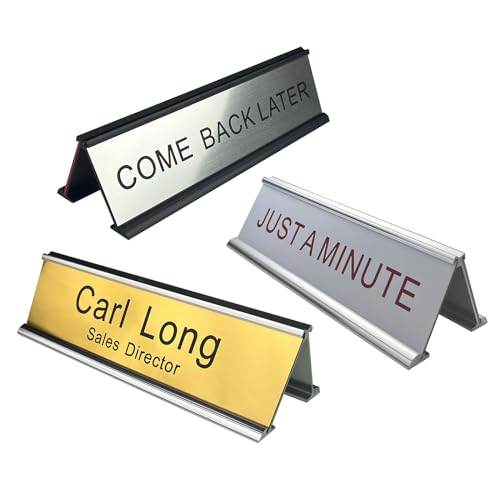 Personalised Double Side Counter Top Sign for Reception Desk Lobby Counter Waiting Room 2"x10" - size: 2"x10"