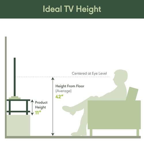 Furinno Turn-N-Tube No Tools 2-Tier Elevated TV Stand, Stainless Steel Tubes, White Oak/Chrome - color: White Oak/Chrome, size: 2-Tier