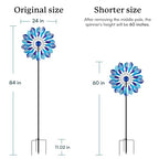 Wind Spinners Outdoor for Yard and Garden, Metal Large Wind Spinner with Stake, Windmill for Yard, Gift for Family Friends(84'' H x 24'' W) - size: 84''H x 24'' W