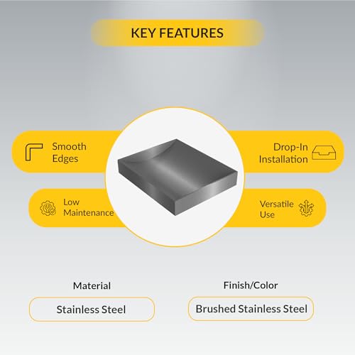 Brixwell Standard Counter Top Deal Tray, Stainless Steel Construction, 12" Width x 10" Depth x 2" Height, Rectangular Countertop Transaction Tray, Brushed Stainless Steel Finish - size: 12" x 10" x 10"