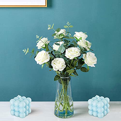 Blue Bubble Candle Gifts - Fresh Scented Scandinavian Cube Candles, Danish Pastel Decor for Room/Bathroom & Floating Shelves, Valentine Gifts for Women 2PCS - color: Blue