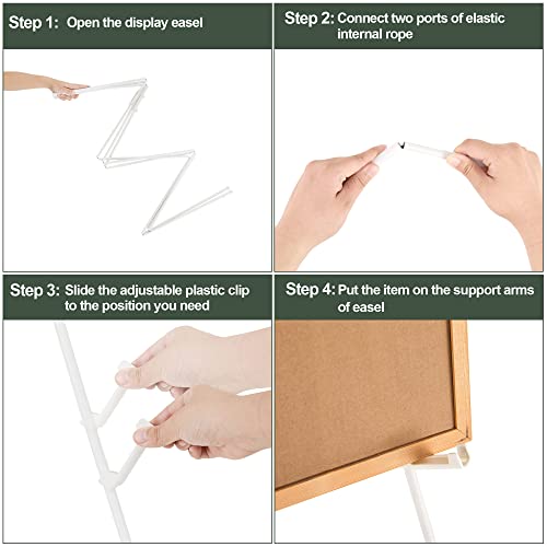 DANMO Easel Stand for Wedding Sign Poster 63'' Instant Display Floor Adjustable Metal Art Easel White