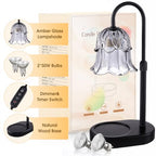 Candle Warmer Lamp Adjustable Timer Electric－ Gray Flower Shaped Wax Melting Lamp - color: Gray