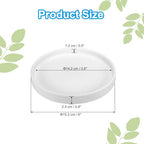 PATIKIL 6 Inch Round Ceramic Plant Saucer, Plant Saucer Tray Flower Planter Drip Tray for Indoors Outdoors Patio Balcony, White - color: White
