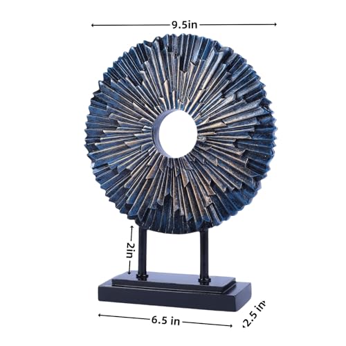 Minimalist Round Statue Above Cabinet Decor Kitchen, Modern Decorative Sculpture Home Decorations for Living Room Coffee Table, Office Decor Items, Center Pieces Decoration (Blue) - color: Blue