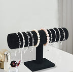 ChezMax Necklace Jewelry Display Jewelry Stand Hovering T-Bar Bracelet Holder for Home Organization - color: D-Black Velvet