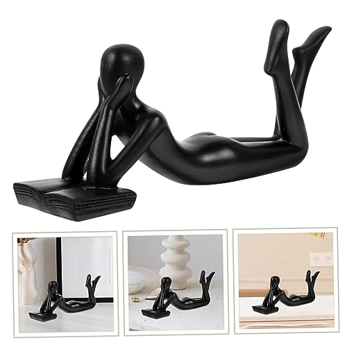 Abstract Resin Thinker Statue Modern Minimalist Home Decor for Living Room and Office Creative Desktop Decoration Sculpture for Book Lovers