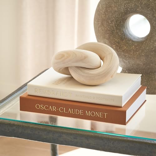 Beautiful Decorative Books - Set of 2 Linen Boxes Enhance Your Coffee Table, Bookshelf or Mantel Decor - Aesthetic Fake/Faux Books for Modern Home Decoration, Photo Storage and as a Keepsake Box - color: Camel-Beige
