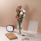4" Wide 10" High Large Hand Blown Sturdy Clear Cylinder Glass Vase, Centerpiece Flower Vase for Rose, Tulip, Boquets, Hurricane Candle Holder (1, 4"x10") - size: 4"x10"
