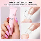 Makartt Gel Nail Glue: Solid Nail Glue for Press On Nails, 15ML 3D Gel UV Lamp Needed, Multifunctional Nails Tools Strong Adhesive Rhinestone Glues Gels for Charms & Gems, Ideal for DIY Home Salon Use - color: Clear Gel Nail Glue