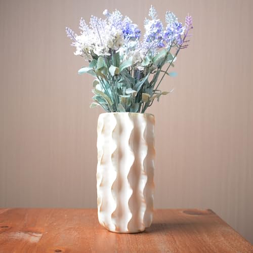 SEINHIJO Ceramic Flower Vase Modern Decor Sculpture Home Gift Statue for Tabletop Bookshelf Art 8.0 Inch - size: Large