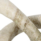 Creative Co-Op Modern Decorative Marble Link Knot, Beige - color: Beige