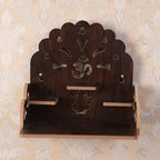 Wooden Wall Mounted Hanging Puja Temple|God Stand for Pooja Room Mandir| Devghar Stand Temple| Home Temple|Table Top Mandir |Home Wall Temple Waterproof - size: Tristand Wooden Temple