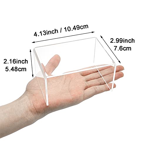 Cerpourt 2 Sets Acrylic Display Risers(3",4",5") Clear Product Stand,Cupcakes Holder Dessert Transparent Showcase Stands, Candy Bar Risers, Lifts for Figures