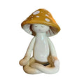 Meditation Mushroom Resin Statue - Cute Meditation Mushroom Statue for Desk Living Room Resin Figurine for Home Patio Office Decoration Cute Plant Statues for Tabletop Garden Backyard Decor - style: Mushroom