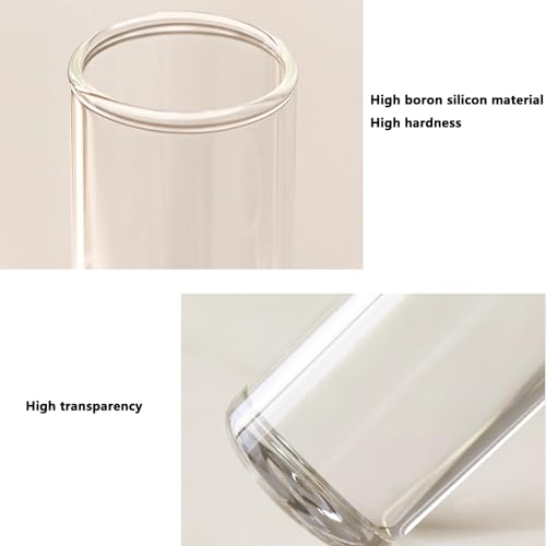 8PCS Test Tube Vases Decorative Glass Flower Vase Hinged Flower Vases Planter Flower Arranging Container Hydroponic Flower Holder Decor with 15PCS Hooks and 2PCS Brushes (VASES- A)
