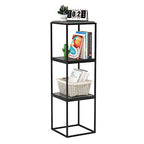 Furinno Moretti Cube Modern Stackable End Table Shelf, French Oak Grey - color: French Oak Grey, size: Stackable Metal Frame