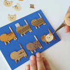 KINOWA Animal Art Kit Kiharie Cat Carnival Made in Japan