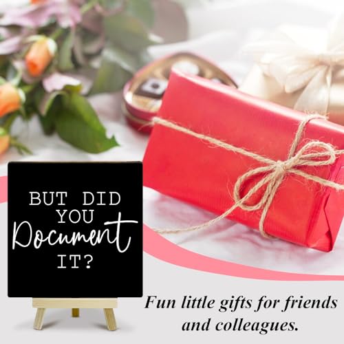 Office Decor for Women, Cute Desk Accessories, But Did You Document it Desk Decor, Funny Office Gifts for Coworkers, Minimalism Office Cubicle Decor (MP04), Wood - color: MP04
