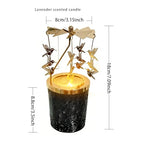 kingnero Lavender Scented Candle 6.3 oz/180ml, Carousel Rotary Candle Holder Spinning Tea Light Birthday Gifts for Women, Mom, Wife, Girlfriend, Sister, Female Friends, (Swallow) - color: Swallow
