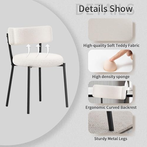 7 Piece Rectangular Glass Dining Table Set, 63'' Modern Kitchen Table Set Silver Base with 6 Minimalism White Boucle Dining Chairs, Dining Table and Chairs for Home, Apartment - color: Silver+white Chairs, size: 63'' + 6 Chairs
