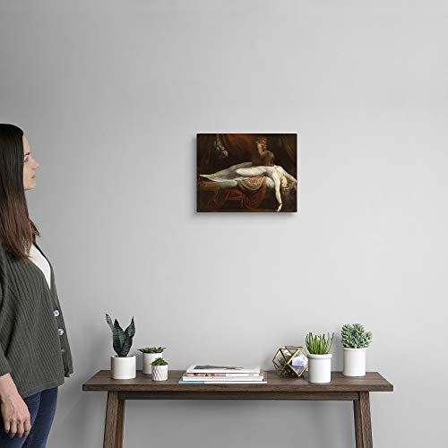 CANVAS ON DEMAND The Nightmare, 1781 Canvas Wall Art Print by Henry Fuseli, Figurative, Home Decor, Artwork, 14"x11" - size: 14"L x 11"W